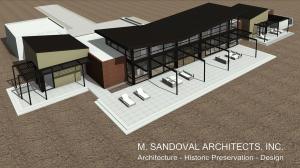 Napa Contemporary House Plan - Bird's Eye View 2 -01252072