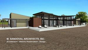 Napa Modern House - Rear Exterior Elevation 172