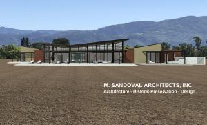 Napa Modern House - Rear Exterior Elevation 272